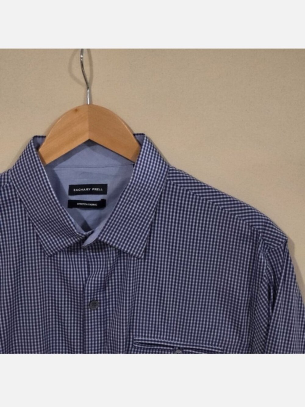 Zachary Prell Stretch Fabric Button Down L